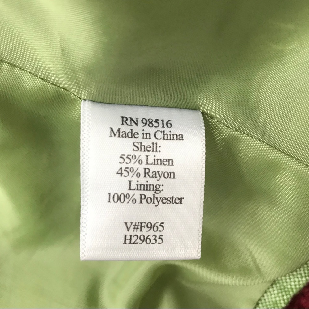 Coldwater Creek Light Green Linen/Rayon Jacket, XL - Picture 6 of 8